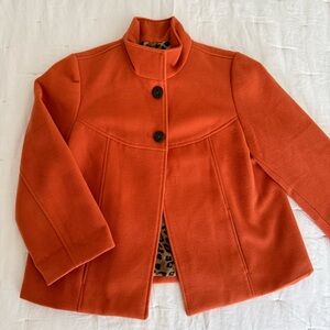 Chico's Orange Cropped Pea Coat